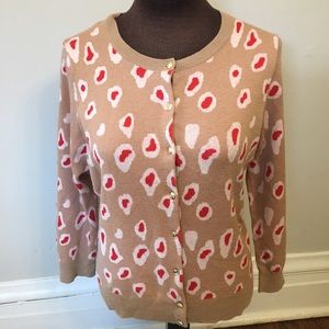 Banana Republic Leopard Cardigan 🐆 Wool Blend